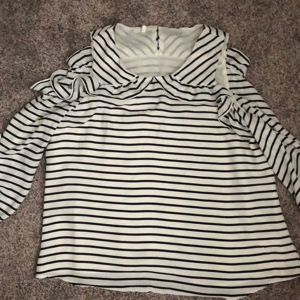 Maurices cold shoulder top w ruffle detail